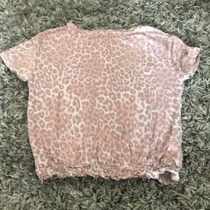 Cheetah print singed at the bottom